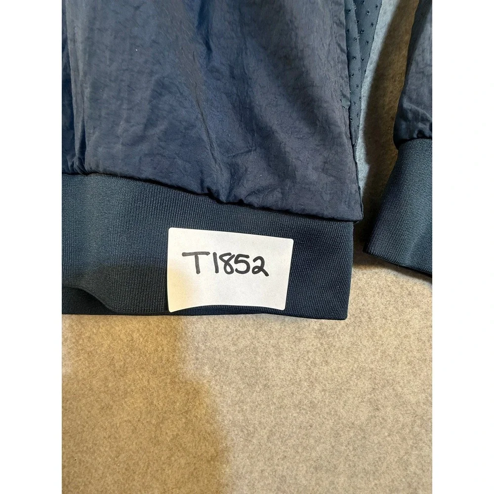 Jordan Wings Windbreaker Jacket Mens Large Navy Blue Full Zip Perforated T1852